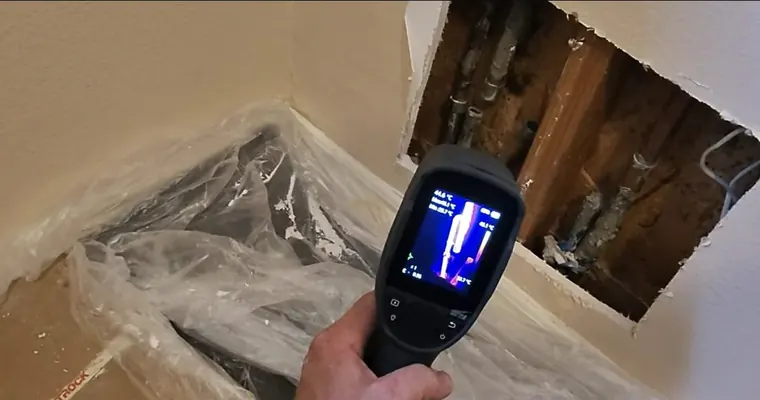 Electronic leak detection or exposed water line repair work for How to Spot a Hidden Leak on Your Tolleson Water Bill The repair area is visible from a closer angle.